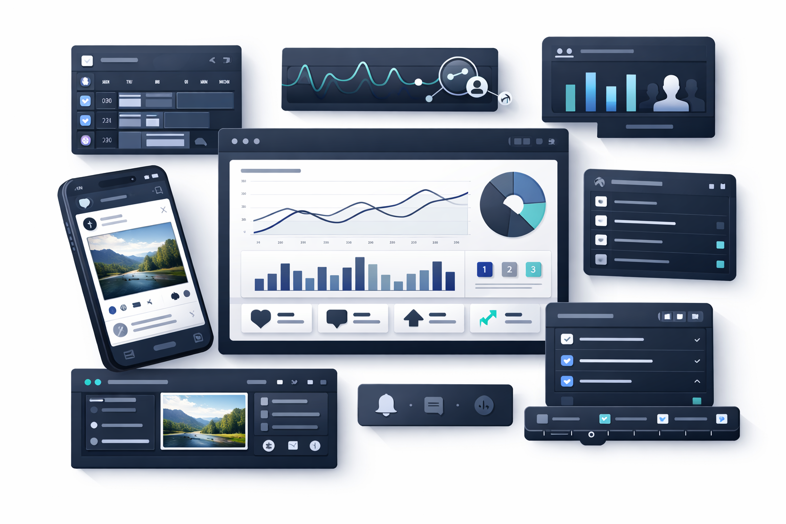 Sistema de redes sociales con inteligencia artificial para negocios