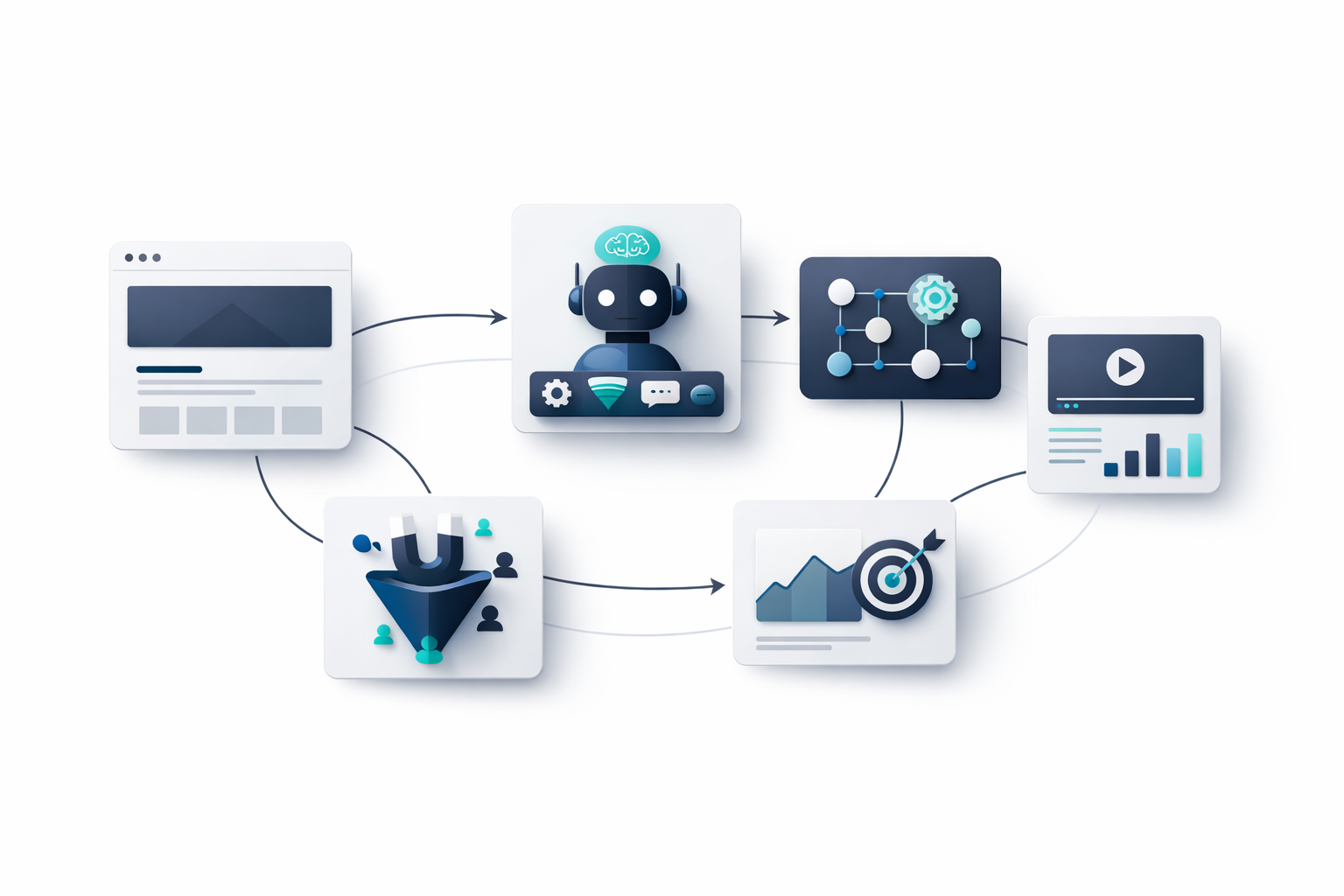 Sistema digital para negocios con web, automatización, IA y captación